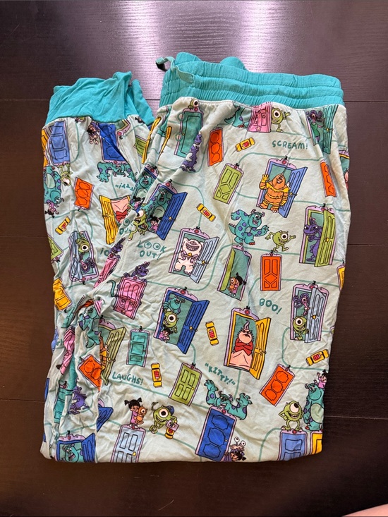 Little Sleepies Other - Little Sleepies Teal Monsters Door Print Pajama Pants